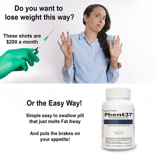Phent37 60‑Tablet Fat Burner – Premium Phenylethylamine HCl Metabolism & Appetite Control Supplement