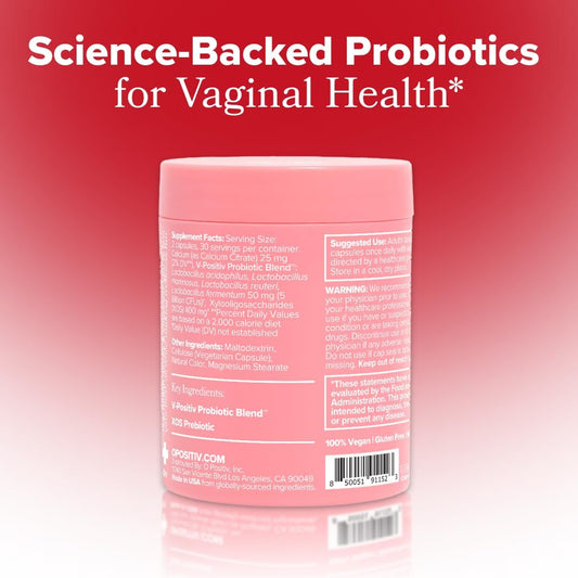 O Positiv URO Vaginal Probiotics – 60 Vegi‑Capsules for Vaginal pH Balance, Odor Control & Flora Support