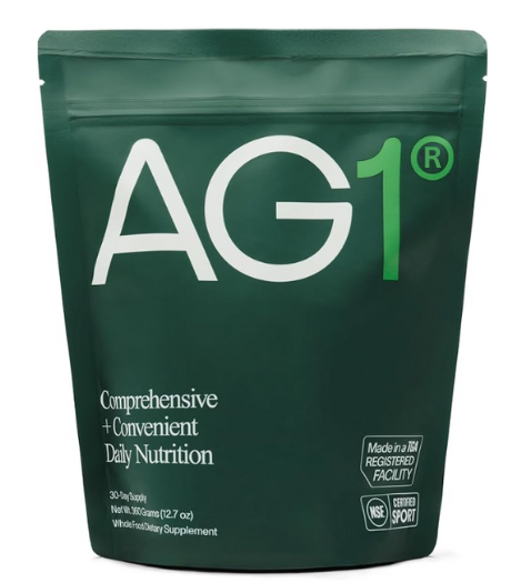 AG1 Athletic Greens – 30-Day Supply Whole Food Superfood Powder (12.7 oz / 360 g)