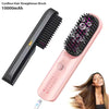 Cordless Hair Straightener Brush 450°F Adjustable Temp 30s Fast Heating 10000mAh Travel Wireless Straightening Comb Adult Kids
