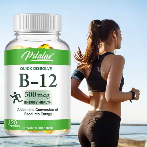 Vitamin B12 Capsules - Supports The Nervous System, Boosts Metabolism and Energy Production - 120 Capsules