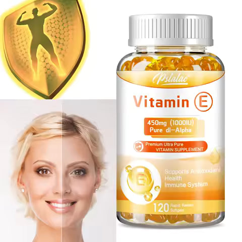 Vitamin E Capsules 450mg - Anti-aging, Support Skin, Heart and Immune Health - 120 Capsules