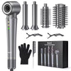 5 in 1 Hair Dryer,Multi Styling Tool,Straightener & 32mm Curling 300 Million Negative Ions Hair Care 1-3 Mins Quick Drying Gifts