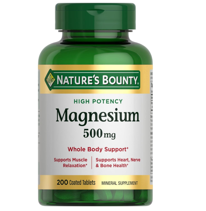 Nature's Bounty Magnesium, Bone and Muscle Health, Whole Body Support, Tablets, 500 Mg, 200 Ct