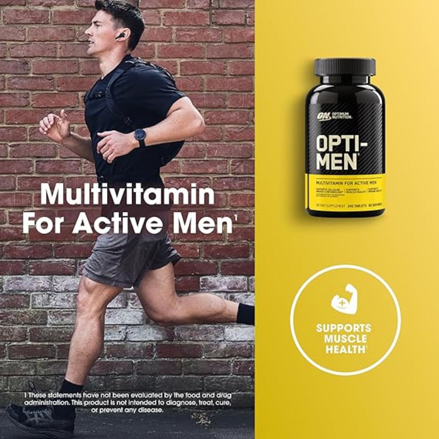 (PACK OF 2) Optimum Nutrition Opti-Men Daily Multivitamin for Men – 240 Tablets (80-Day Supply) | Immune Support with Amino Acids