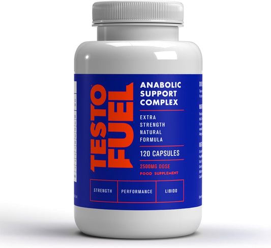 TestoFuel 120 T‑Booster Pills – 100 % Natural Testosterone Booster for Men with D‑Aspartic Acid, Fenugreek, Zinc & Magnesium