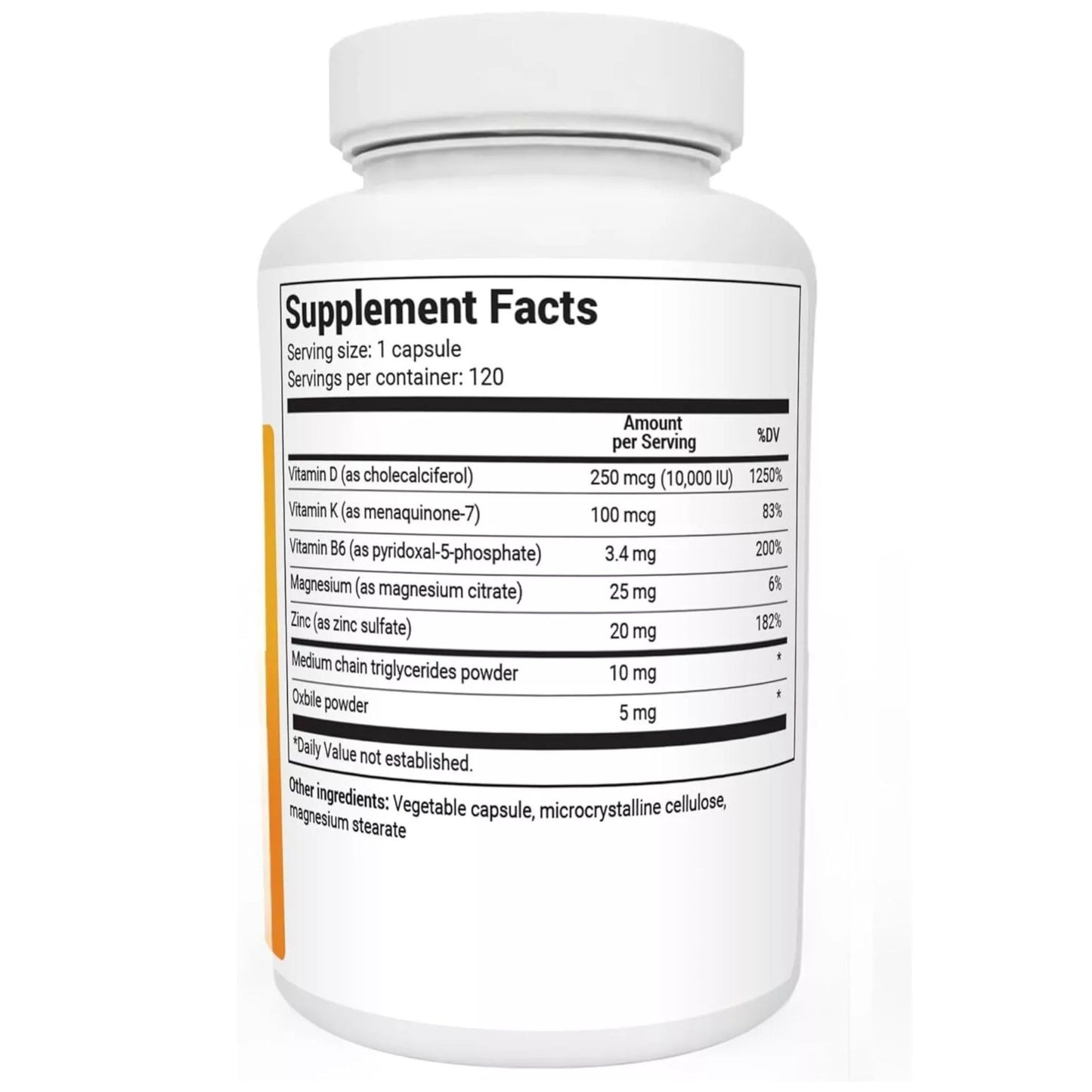 Dr. Berg D3 & K2 Vitamin Supplement for Heart and Bone Health, 120 Capsules