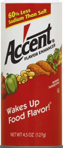 Ac’cent All Natural Flavor Enhancer – 4.5 Ounce | Umami Seasoning for Cooking