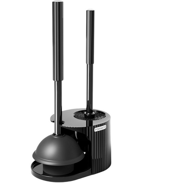 2-in-1 Toilet Plunger and Brush Set – Extended Handle Plunger with Toilet Bowl Brush, Bathroom Cleaning Combo for Clog Removal & Deep Cleaning