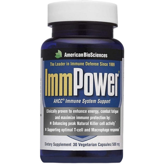 ImmPower® AHCC Mushroom Extract – 500 mg x 30 Vegetarian Capsules for Immune & Cytokine Support
