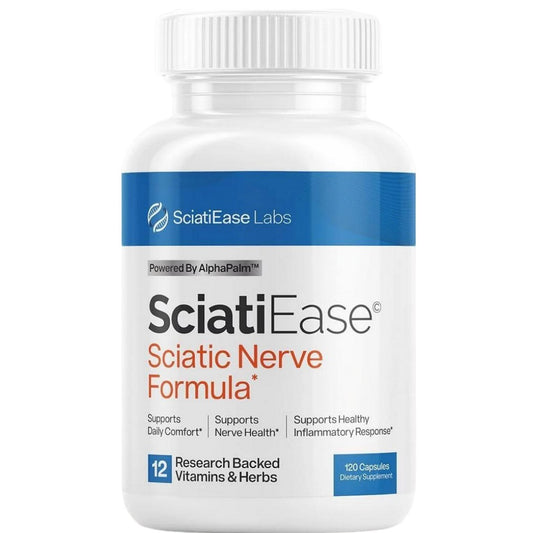 Sciatic Nerve Health Support Supplement – 120 Slow‑Release Capsules with AlphaPalm, Pea Extract, Vitamin B Complex & Alpha‑Lipoic Acid 300 mg