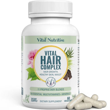 Vital Hair Complex – Biotin & Vitamin B Hair Growth Supplements for Men & Women (60 Capsules)