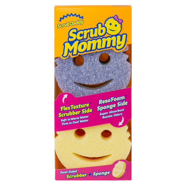 Scrub Mommy Dual‑Sided Sponges 6‑Count (Multiple Colors) – FlexTexture & ResoFoam, Scratch‑Free, Odor & Stain Resistant