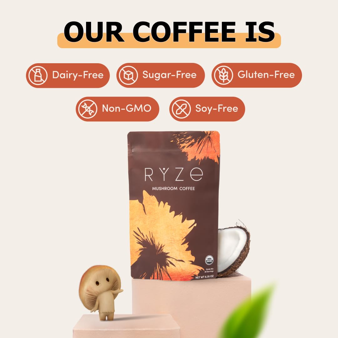 Ryze Organic Mushroom Coffee 1 RYZE Spoon 100% Authentic