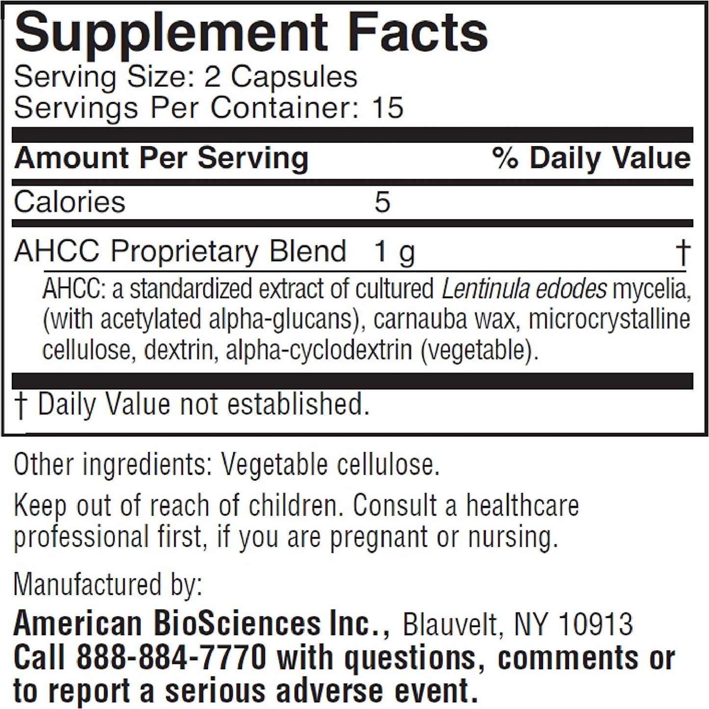 ImmPower® AHCC Mushroom Extract – 500 mg x 30 Vegetarian Capsules for Immune & Cytokine Support