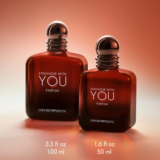 Emporio Armani Stronger With You Parfum 3.4 oz – Woody‑Amber Fragrance with Chestnut, Leathery Vanilla & Warm Spices