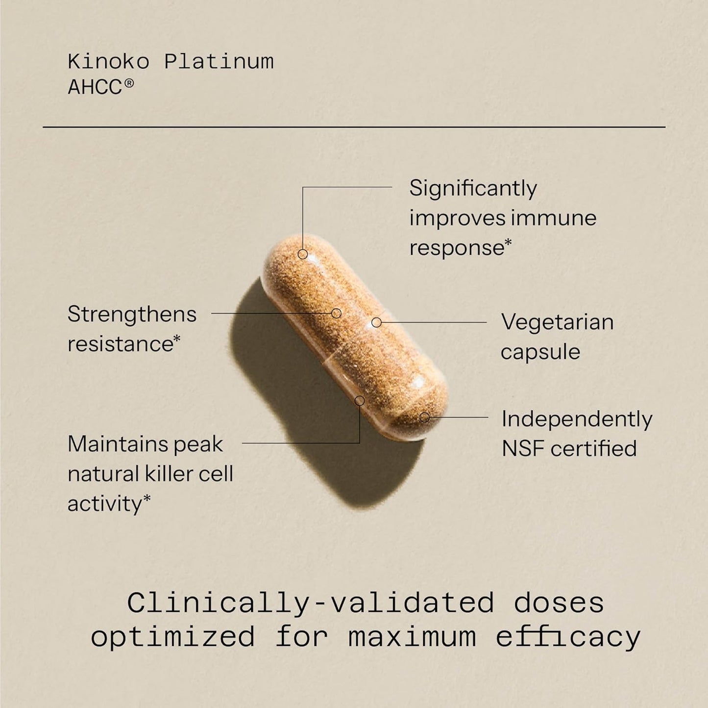 Quality of Life Labs Kinoko Platinum AHCC 750 mg – 60 Vegi‑Capsules for Advanced Immune Support & Energy