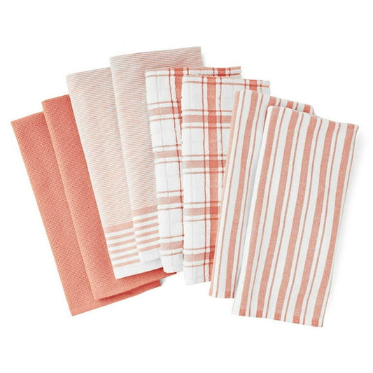 Member's Mark Plaid Leno 8 Piece Kitchen Towel Set, Choose Color