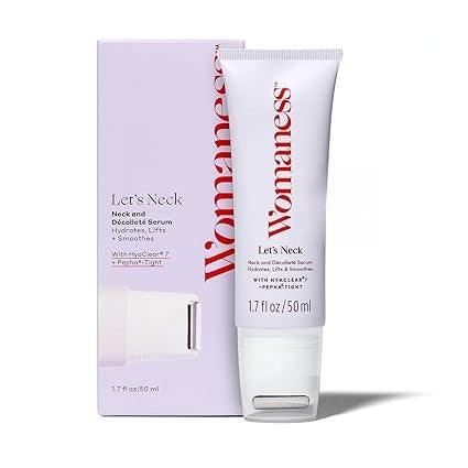 Womaness Let’s Neck Firming Serum 50 ml – Cooling Roller for Hydration, Firming & Smooth Neck Skin