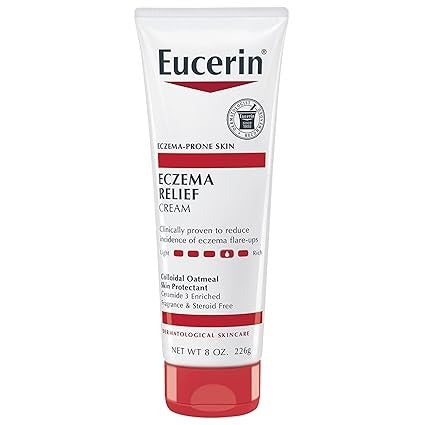 Eucerin Eczema Relief Body Cream 8 oz – Fragrance‑Free, Ceramide‑3 & Colloidal Oatmeal for Eczema-Prone Skin