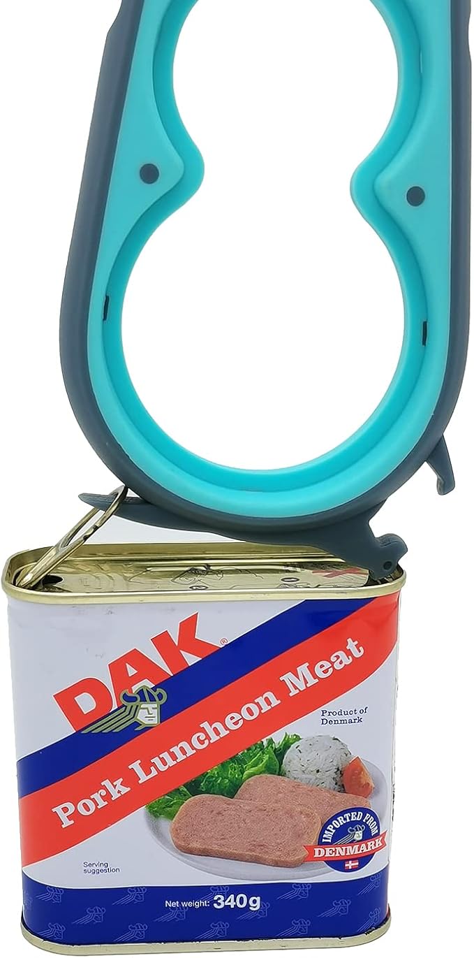 Otstar Jar Opener, Bottle & Can Opener – Multi-Function Lid Remover for Weak Hands, Seniors with Arthritis & Low Strength Users, Easy Grip Design (Blue/Grey)