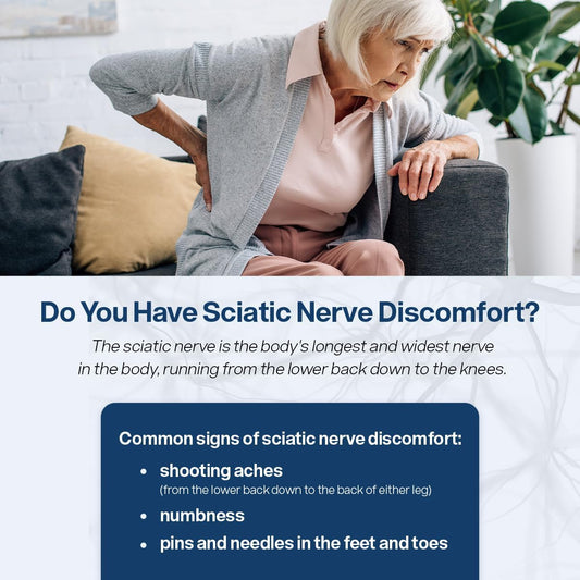 Sciatic Nerve Health Support Supplement – 120 Slow‑Release Capsules with AlphaPalm, Pea Extract, Vitamin B Complex & Alpha‑Lipoic Acid 300 mg