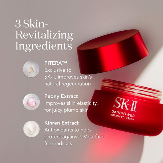 SK-II SKINPOWER Face Moisturizer - Wrinkle Face Cream to Target Fine Lines, Improve Firmness & Reduce Early Signs of Aging - Plumps & Hydrates Skin for a Youthful Glow (2.7 oz)
