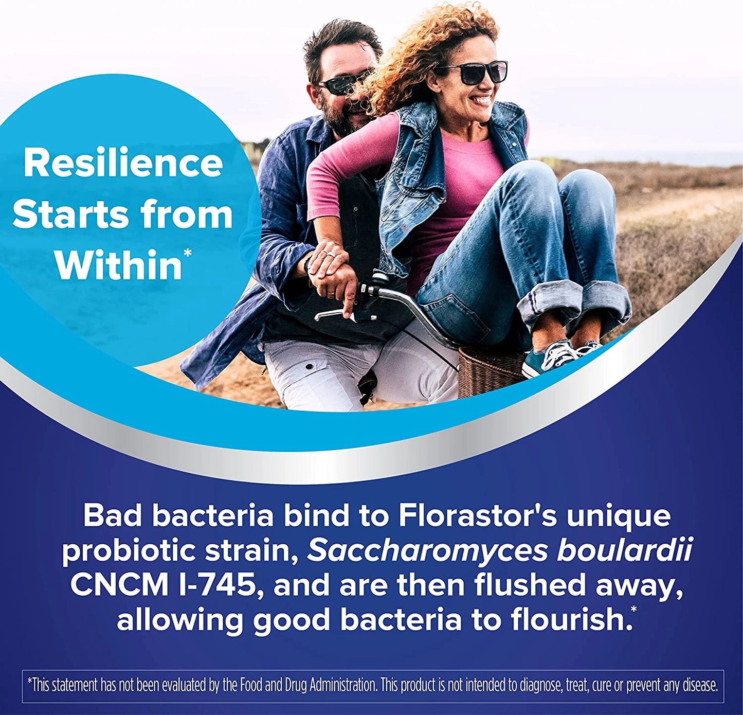 Florastor Probiotics for Digestive and Immune Health, 100 Capsules, Probiotics for Women & Men, Helps Flush Out Bad Bacteria, Boosts The Good with Our Unique Strain Saccharomyces Boulardii