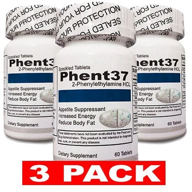 Pack of (3) Phent37 - Diet Pills Fat Burner, Weight Loss Formula
