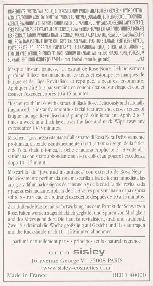 Sisley Paris Black Rose Cream Masque – Luxurious Anti-Aging Face Mask | 2 Fl. Oz