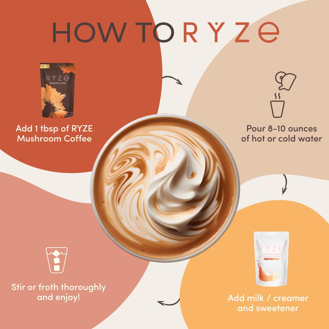 Ryze Organic Mushroom Coffee 1 RYZE Spoon 100% Authentic