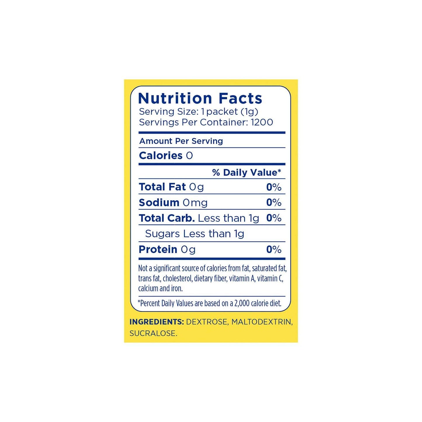 Splenda No-Calorie Sweetener, 1,200 Count – 3.55 lbs