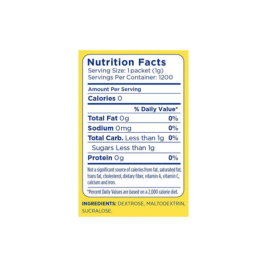 Splenda No-Calorie Sweetener, 1,200 Count – 3.55 lbs