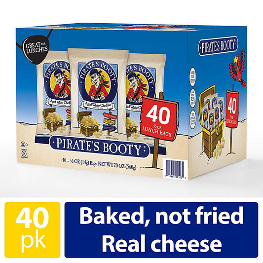 Pirate's Booty Aged White Cheddar Puffs, 0.5 oz., 40 pk.