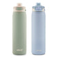 Ello Pop & Fill 22 oz Stainless Steel Water Bottle 2‑Pack – Vacuum Insulated, Leak‑Proof Locking Lid with Quick‑Fill Dual Sip & Chug™ Design