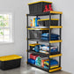 Member’s Mark 27‑Gallon Heavy‑Duty Black & Yellow Storage Tote – Stackable, Lockable with Snap-Tight Lid (20.6″D × 30.6″W × 14.3″H)