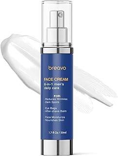 6 in 1 Face Cream for Men: 6 in 1 Mens Face Moisturizer, Mens Face Cream Anti Aging - Eye Bags Treatment & Wrinkle Cream for Men 1.7 oz