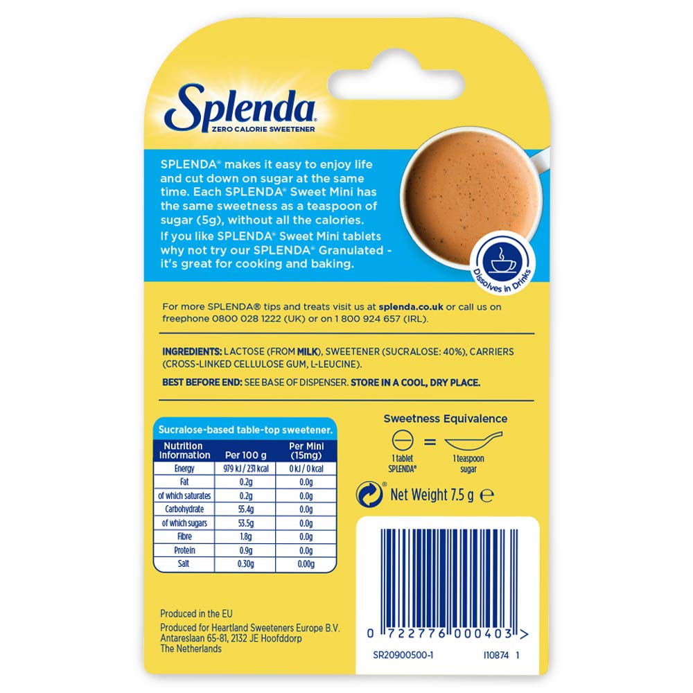 Splenda Sweet Minis – 500 Calorie-Free Tablets 💛💊