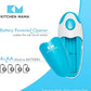 Kitchen Mama Auto Electric Can Opener – Cordless, Battery-Operated, One-Touch with Smooth Edge Lid Removal (Sky Blue)