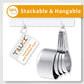 TILUCK 10‑Piece Stainless Steel Measuring Cups & Spoons Set – 4 Cups + 6 Spoons, Engraved Sizes, Stackable & Dishwasher Safe