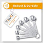 TILUCK 10‑Piece Stainless Steel Measuring Cups & Spoons Set – 4 Cups + 6 Spoons, Engraved Sizes, Stackable & Dishwasher Safe