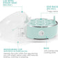 Elite Gourmet Easy Egg Cooker (EGC115M) – 7‑Egg Electric Cooker in Retro Mint with Auto Shut‑Off & Measuring Cup