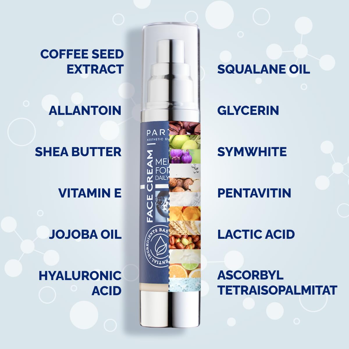 Particle 6-in-1 Face Cream for Men Anti-Aging Moisturizer, Reduces Wrinkles, Dark Spots & Eye Bags,