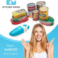 Kitchen Mama Auto Electric Can Opener – Cordless, Battery-Operated, One-Touch with Smooth Edge Lid Removal (Sky Blue)