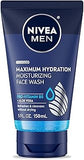NIVEA MEN Maximum Hydration Face Wash, Face Wash with Provitamin B5 and Aloe Vera, Refreshes and Cleanses without Drying, 5 Fl Oz Tube