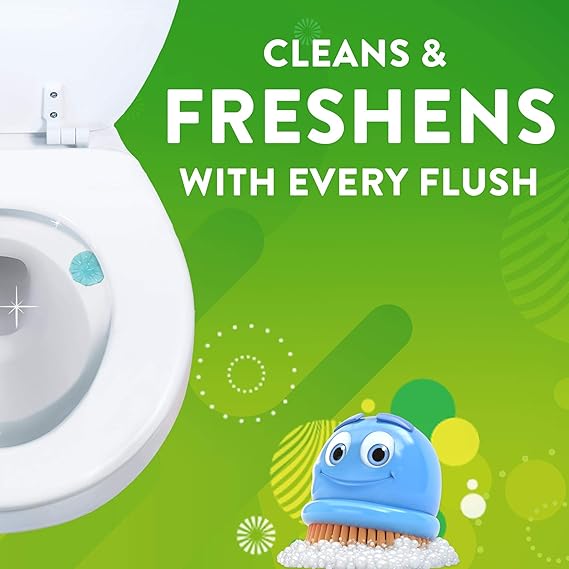 Scrubbing Bubbles Fresh Gel Toilet Bowl Cleaning Stamps – Rainshower Scent, 1 Dispenser with 6 Gel Stamps