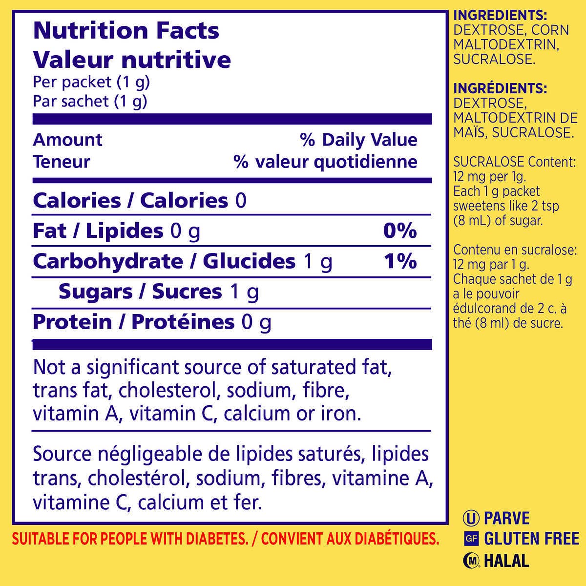 Splenda Zero Calorie Sweetener – 100 Count Packets 💛🍬