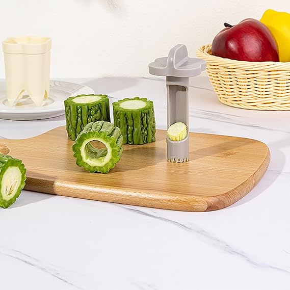 Pepper Seed Corer Remover – 2025 Upgraded 2‑in‑1 Bell Pepper Cutter & Deseeder, Kitchen Prep Made Fast & Efficient (Green)