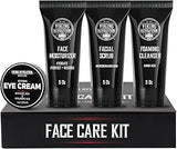 Viking Revolution Men's Facial Skin Care Kit - Includes Rejuvenating Face Moisturizer, Microdermabrasion Facial Scrub, Foaming Cleanser (5oz Each) and Eye Cream (1oz)