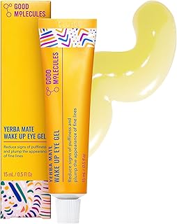 Good Molecules Yerba Mate Wake Up Eye Gel - Hydrating Under Eye Gel Cream with Hyaluronic Acid and Caffeine - Target Dark Circles and Puffiness - Skin Care for Face